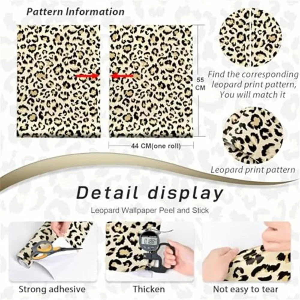 Leopard Wallpaper Cheetah Print Self Adhesive Wallpaper